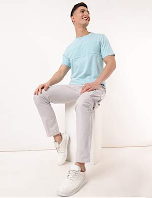 Cotton Mix Plain Regular Fit Trouser