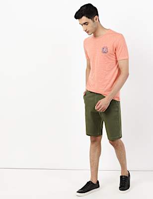 (Cotton Blend) Regular Fit Shorts