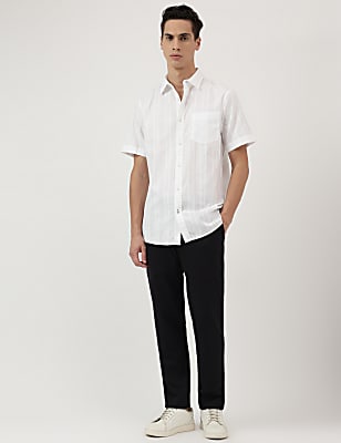 Slim Fit Plain Trousers