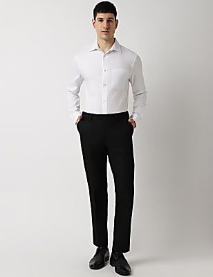 Slim Fit Plain Trousers