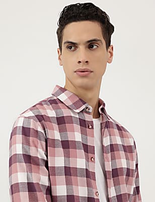 Pure Cotton Spread Collar Shirt