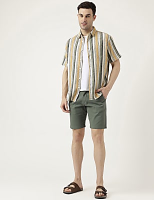 Relaxed Fit Solid Half Sleeves Shirt