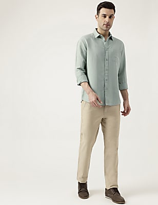 Relaxed Fit Solid Full Sleeves Shirt