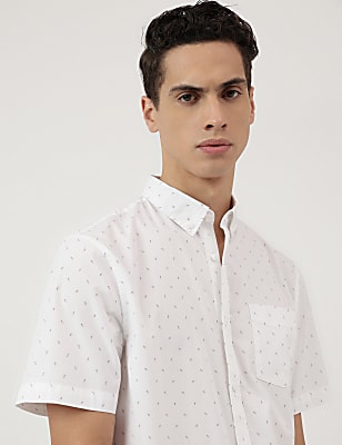 Pure Cotton Button Down Collar Shirt