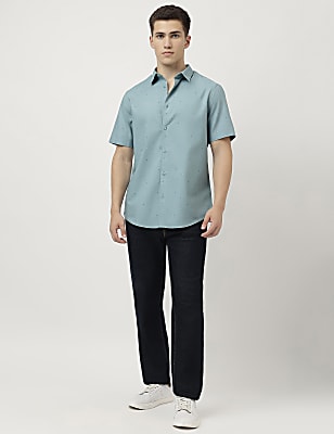 Pure Cotton Ditsy Print Shirt