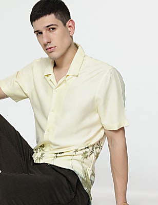 Pure Viscose Tropical Cuban Collar Shirt