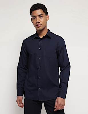 Pure Cotton Button Down Collar Shirt