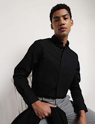 Pure Cotton Button Down Collar Shirt