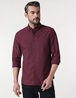 Cotton Rich Button Down Collar Shirt