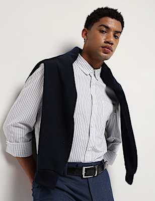 Pure Cotton Button Down Collar Shirt