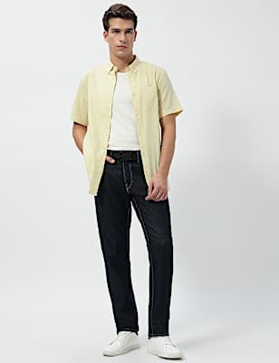 Pure Cotton Button-Down Collar Shirt
