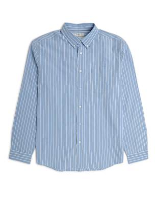 Pure Cotton Striped Button Down Shirt