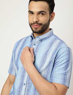 Pure Cotton Printed Collared Shirt