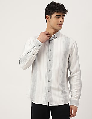 Flannel Brushed Cotton Stripe Shirt