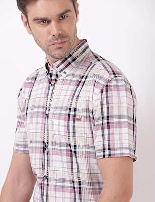 Cotton Checks Button Down Collar Shirts