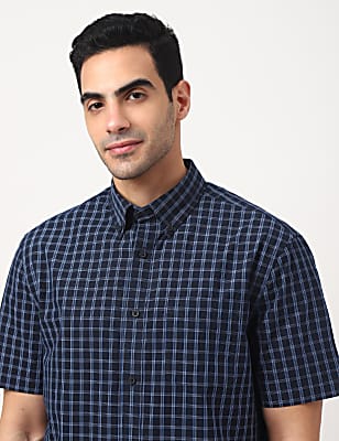 Pure Cotton Checks Button-down Collar Shirt