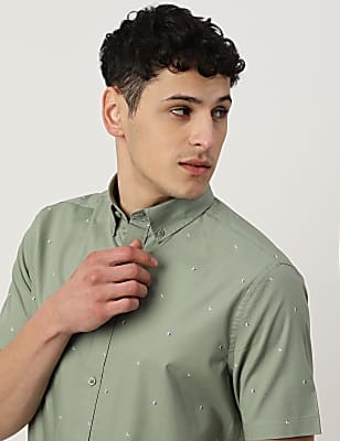 Pure Cotton Button-down Collar Shirt