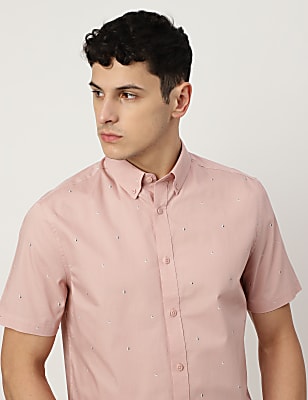 Pure Cotton Button-down Collar Shirt