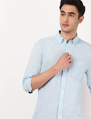Linen Mix Solid Shirt