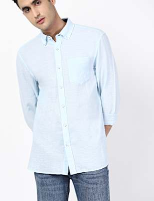 Linen Mix Striper Shirt