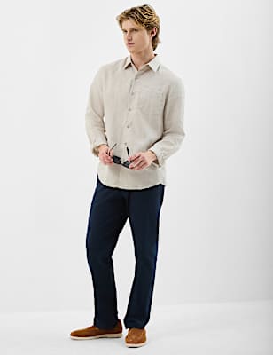 Classic Collar Full Sleeve Pure Linen Shirt