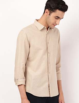 Linen Mix Classic Solid Shirt