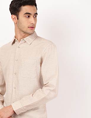 Linen Mix Classic Collar Shirt