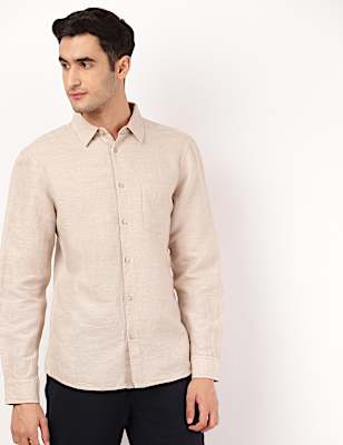 Linen Mix Classic Collar Shirt