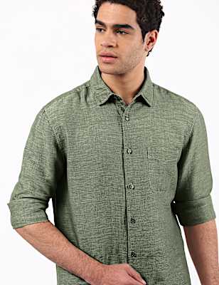 Linen Mix Solid Shirt