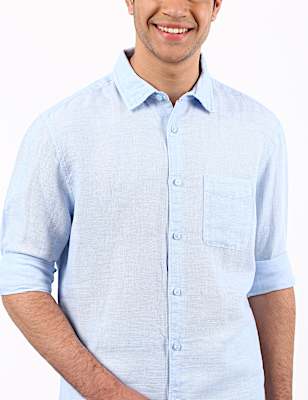 Linen Mix Solid Shirt