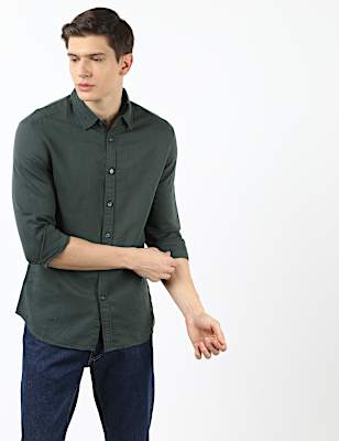 Linen Mix Solid Shirt
