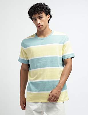 Pure Cotton Striped T-Shirt