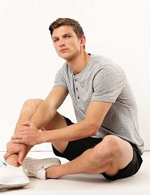 Cotton Mix Plain Round Neck T-Shirt