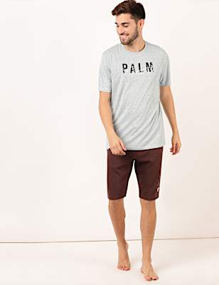 Pure Cotton Self Design Regular Fit Shorts