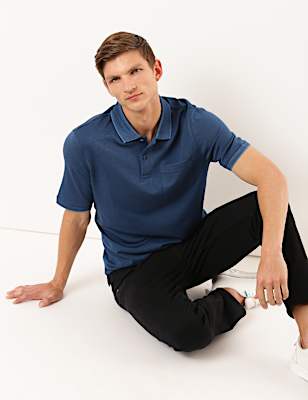 Modal Mix Plain Collar Neck T-Shirt