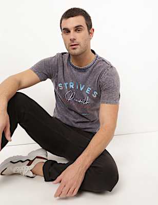 Pure Cotton Printed Round Neck T-shirt