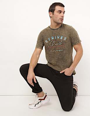 Pure Cotton Printed Round Neck T-shirt