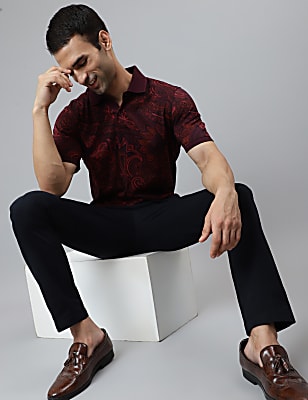 Super Soft Luxury Paisley Print Polo