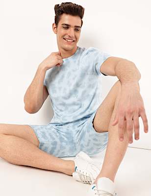 Pure Cotton Tie & Dye Regular Fit Shorts