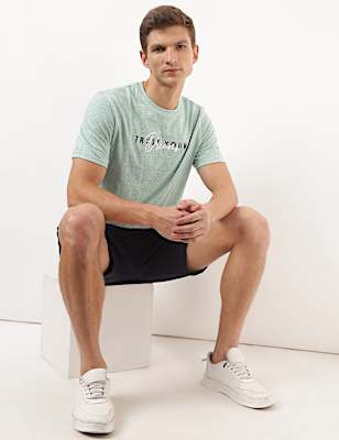 Cotton Mix Printed Crew Neck Tshirt