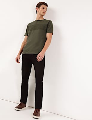 Pure Cotton Plain Crew Neck T-shirt