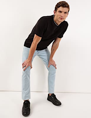 Pure Cotton Plain Crew Neck T-shirt