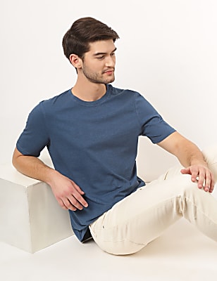 Pure Cotton Plain Round Neck Tshirt