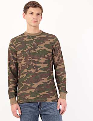 Pure Cotton Printed Round Neck Sweatshirt