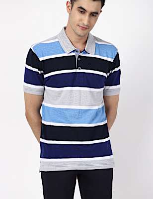 Block Stripes Polo Tee