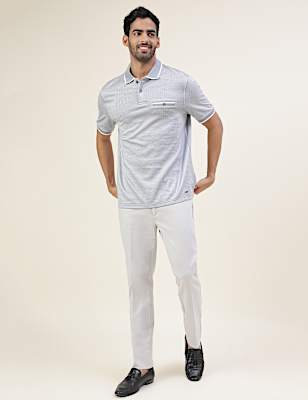 Premium Jacquard Polo With Tipping