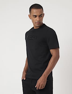 Pure Cotton Embroidered Pullover T-Shirt