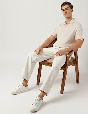 Pure Cotton Collared Solid Polo T-Shirt