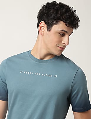 Pure Cotton Ombre Crew Neck T-Shirt