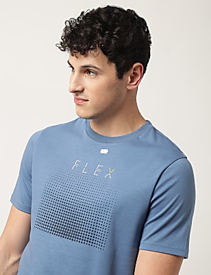 Pure Cotton Round Neck Printed T-Shirt